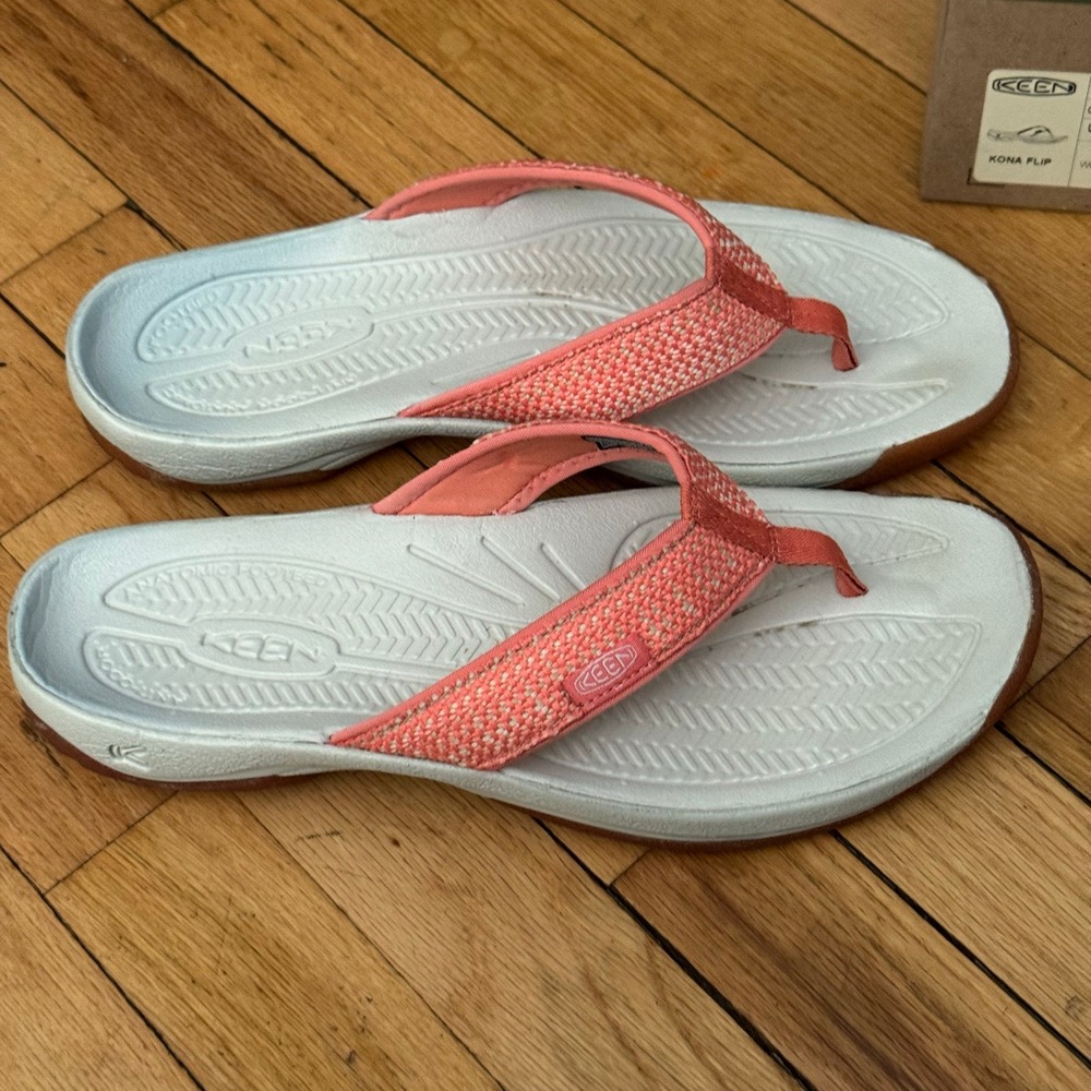 KEEN Kona Flip Flop Sandals Coral Birch Women's Size 11 Flip Flops Comfort Beach - Picture 5 of 7